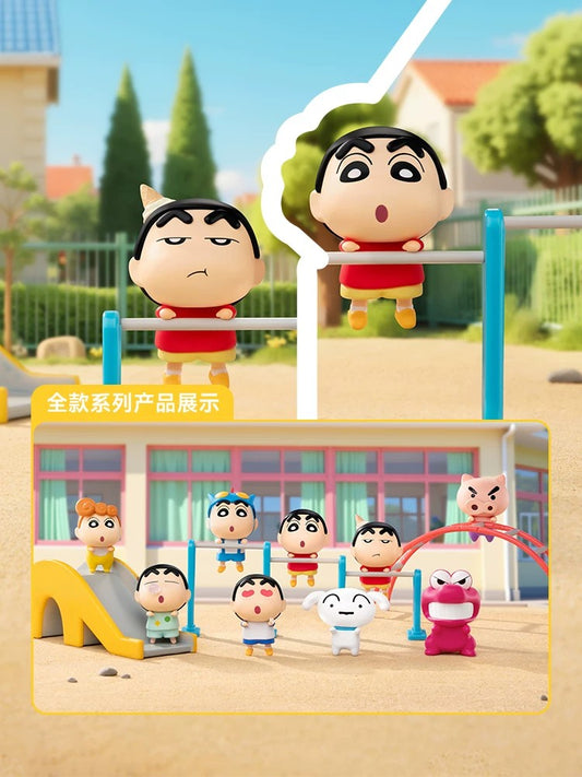 Série Agachado de Crayon Shin-chan, caixa surpresa de pequenas partículas