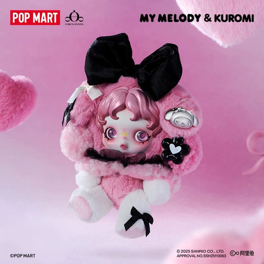 POPMART SKULLPANDA × Melody, colgante de peluche de Kuromi