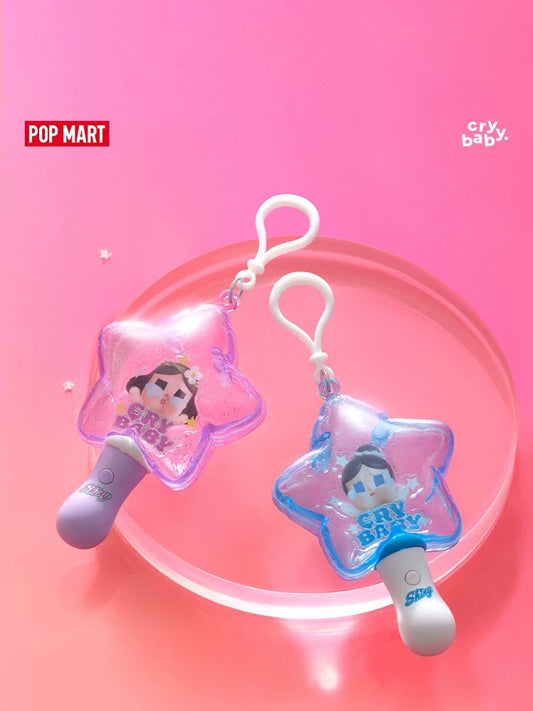POPMART CRYBABY سلسلة SHINY SHINY، معلّقة مضيئة، صندوق مفاجآت وإكسسوار