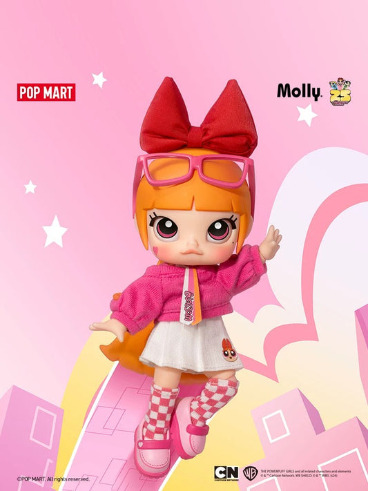 POPMART MOLLY × فتيات القوة، مجسم متحرك في صندوق مفاجآت