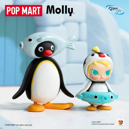 POPMART泡泡瑪特Baby Molly × PINGU魚趣多多手辦擺件