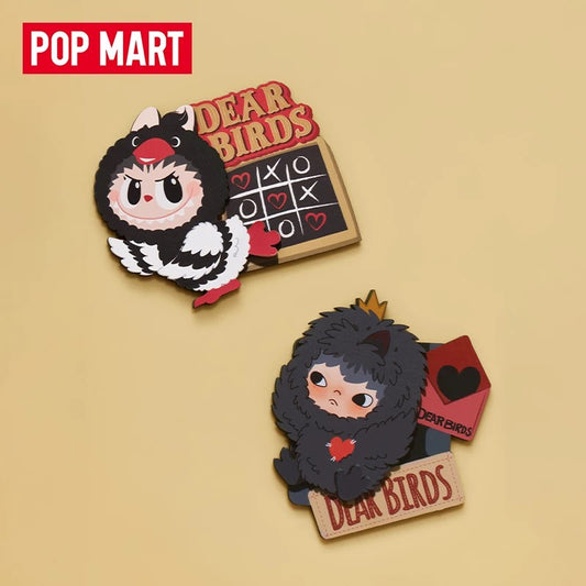 POPMART泡泡玛特 سلسلة Dear Birds، مغناطيس ثلاجة، إكسسوار منزلي في صندوق مفاجآت