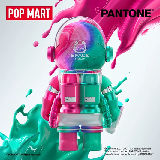 POPMART泡泡瑪特MEGA SPACE MOLLY 1000% × 彩通擺件