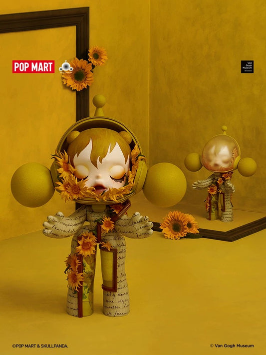 POPMART MEGA SKULLPANDA 400% Muzium Van Gogh · Bunga Matahari