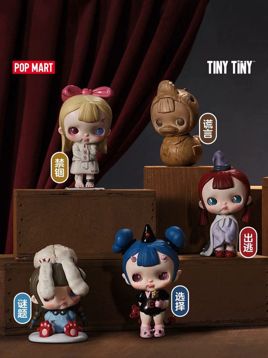 POPMART TINYTINY سلسلة السطر الافتتاحي، مجسم في صندوق مفاجآت