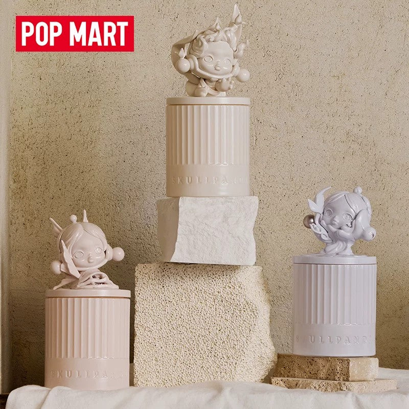 POPMART SKULLPANDA Porta do Avanço e do Recuo — série de velas aromáticas, caixa surpresa
