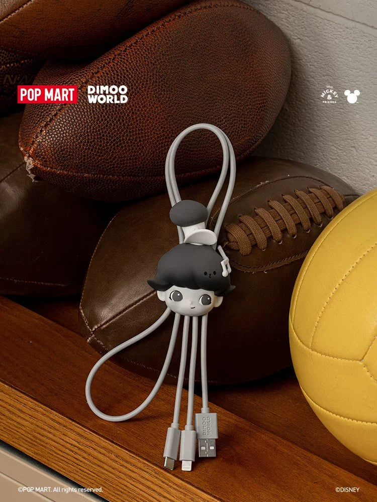 POPMART DIMOO WORLD × Disney — серия кабелей для передачи данных 2-в-1, коллекционный блайнд-бокс с аксессуаром