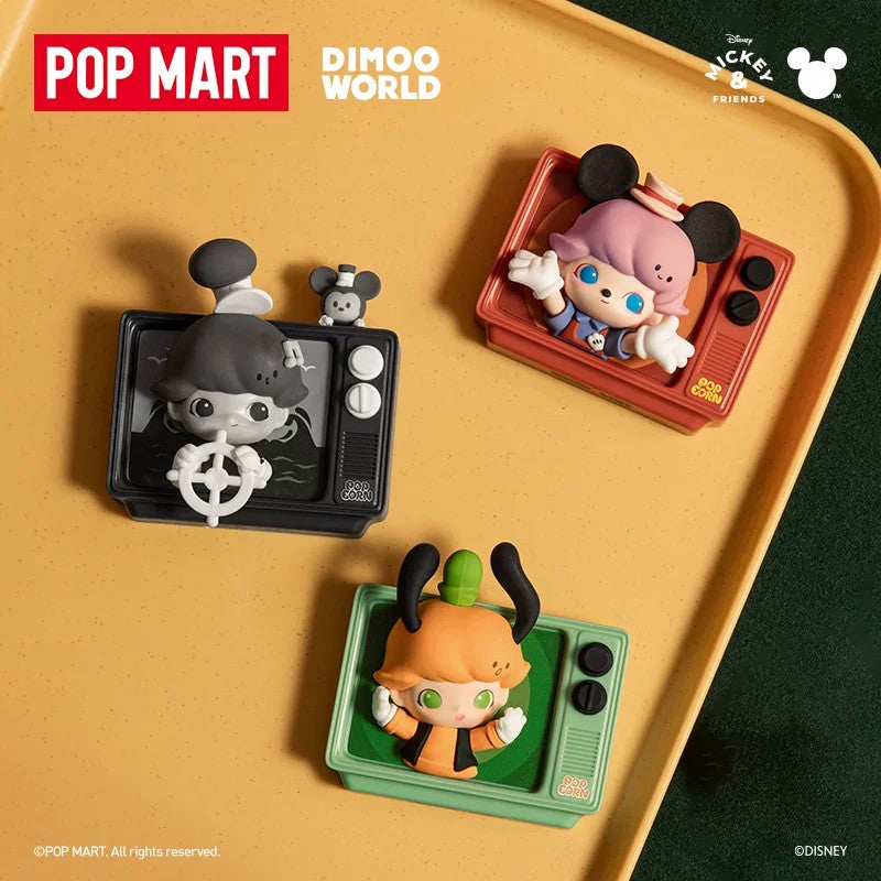 POPMART泡泡玛特 DIMOO WORLD × Disney — acessório de ímã de geladeira em caixa-surpresa