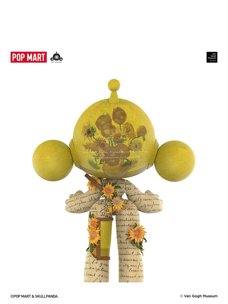 POPMART MEGA SKULLPANDA 400% Bảo tàng Van Gogh · Hoa hướng dương