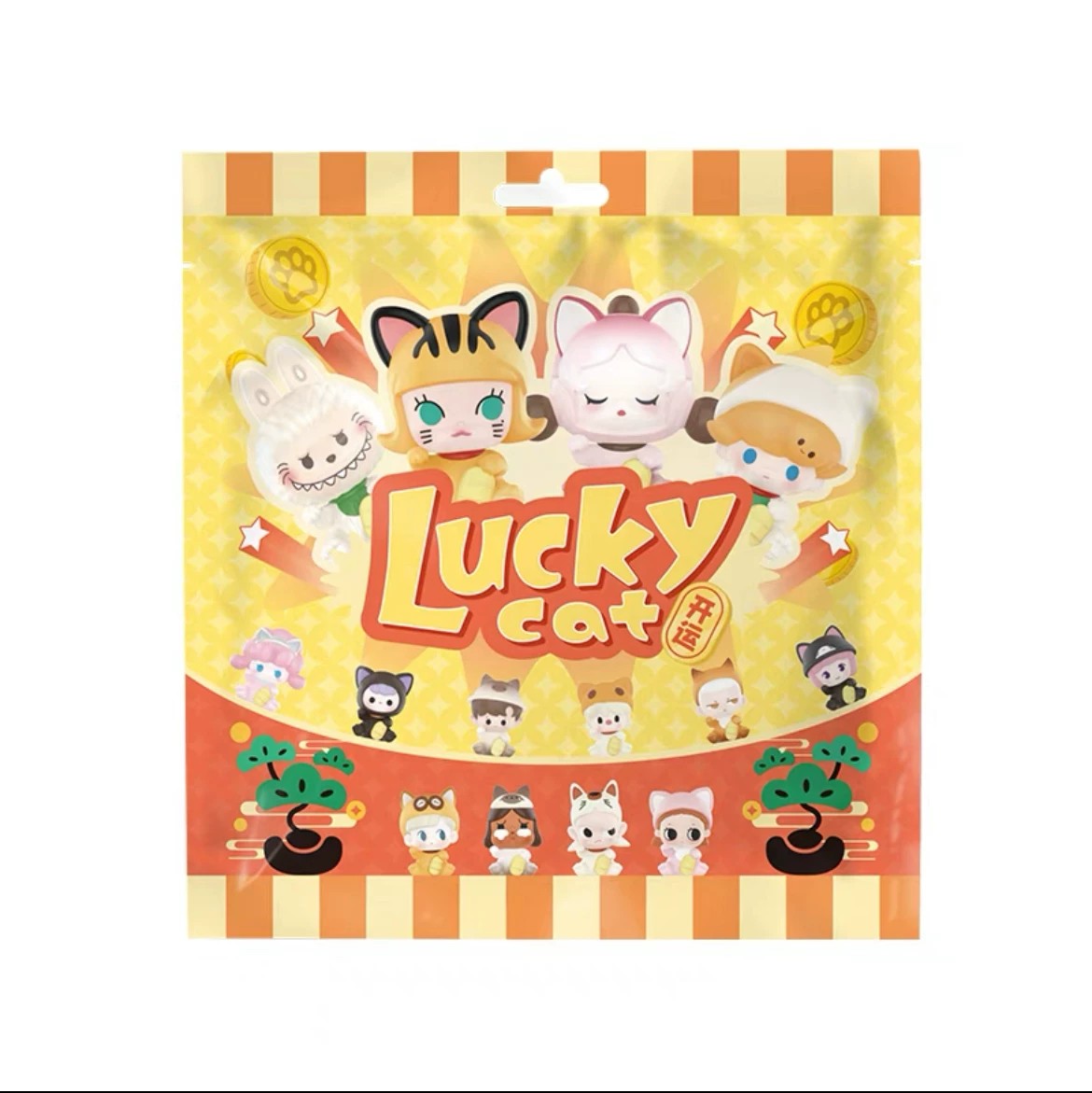 POPMART泡泡玛特泡泡萌粒 招财猫猫系列公仔盲袋