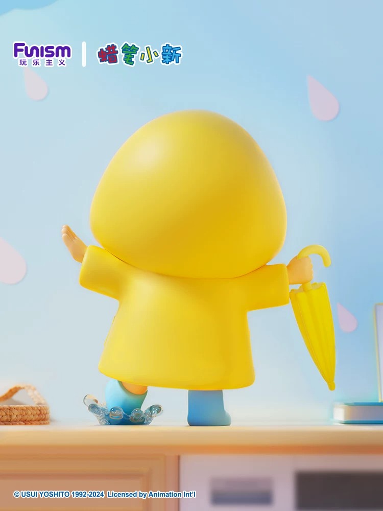 Figura de mano grande estilo impermeable de Crayon Shin-chan