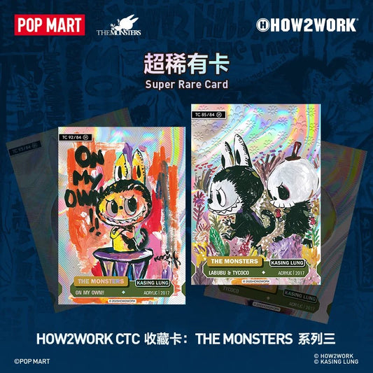 POPMART Bubble Mart HOW2WORK CTC - THE MONSTERS serie de 3 cartas en caja sorpresa
