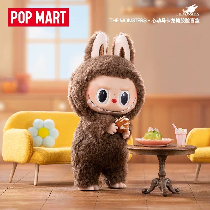 POPMART泡泡玛特LABUBU THE MONSTERS心动马卡龙搪胶脸盲盒