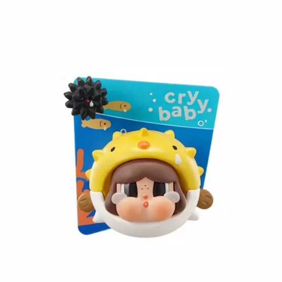 POPMART CRYBABY Bộ sưu tập Cry Sea, miếng dán tủ lạnh hộp mù phụ kiện gia dụng