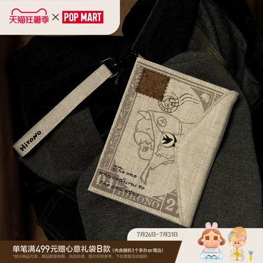 POP MART POPMART Bubble Mart Ono Hirono Man in the Mist series fabric passport holder bag peripherals - main image