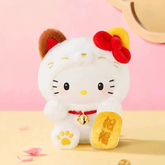 Sanrio family lucky cat series plush pendant blind box - detail image 1