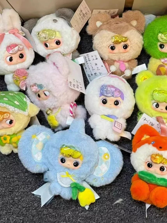 กล่องสุ่มตุ๊กตาผ้าพลัฌดอกไม้ทุ่งฤดูใบไม้ผลิ นำโชค