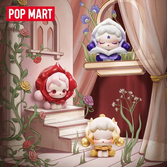 POPMART POP MART Pucky Cute Grain SKULLPANDA Four Acts of Flowers patung kotak buta