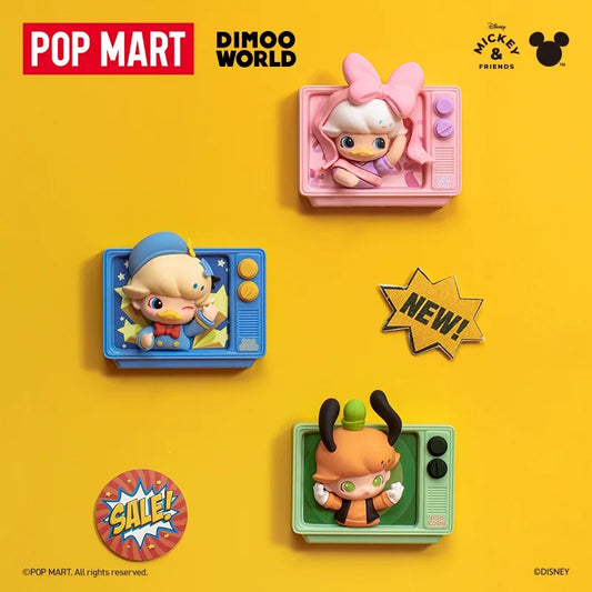 POPMART DIMOO WORLD × Disney: accesorio de caja sorpresa, imán de nevera de la serie