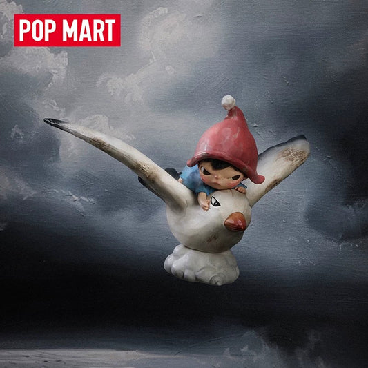 POPMART Hirono Figur Awan, pajangan burung terbang