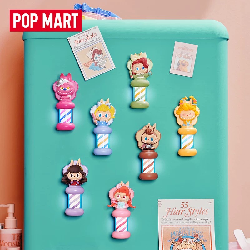 POPMART 泡泡玛特 THE MONSTERS 复古理发店发光冰箱贴盲盒