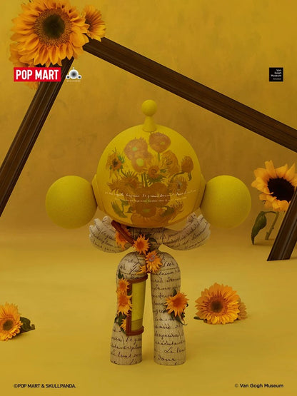 POPMART MEGA SKULLPANDA 400% Bảo tàng Van Gogh · Hoa hướng dương