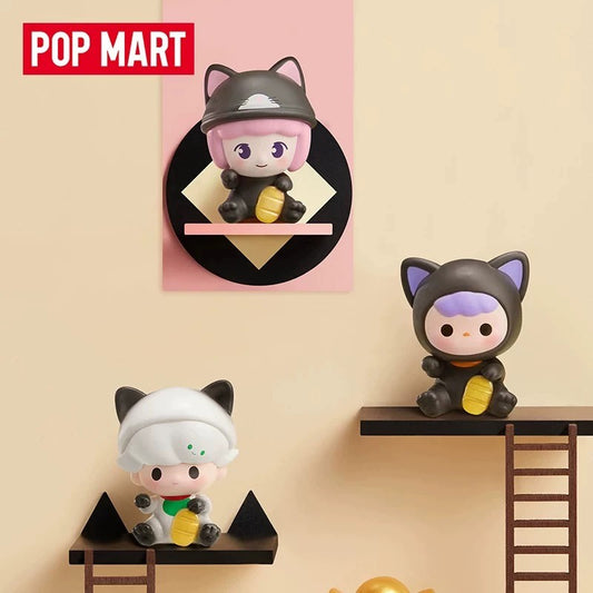 POPMART POP MART Butiran Comel Siri Kucing Pembawa Tuah Beg Misteri Patung