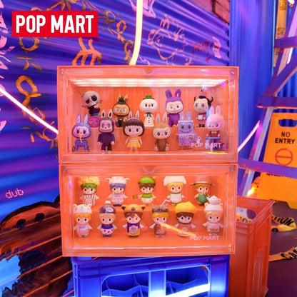 POPMART泡泡玛特 kotak pameran bercahaya patung Bekas Berwarna-warni