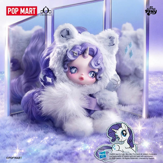 POPMART SKULLPANDA × My Little Pony, colgante de peluche de vinilo, caja sorpresa