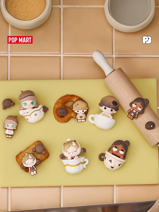 POPMART กล่องสุ่มคลิปตกแต่งรู ซีรีส์ Bubble Coffee Factory