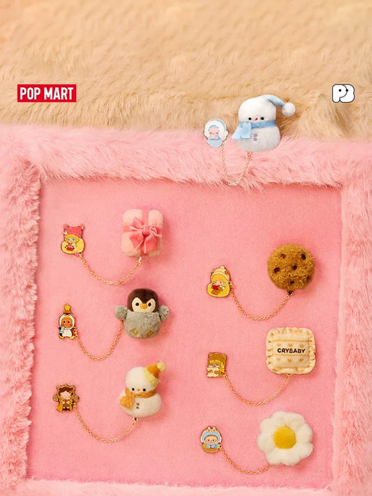POPMART Bubble Mart Bubble Cute Granules Fluffy Warm Series สติกเกอร์ติดตู้เย็น กล่องสุ่ม ของตกแต่งบ้าน