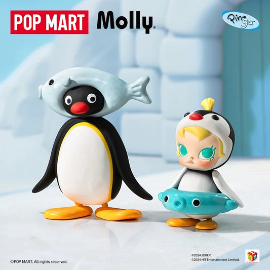 POPMART泡泡瑪特Baby Molly × PINGU魚趣多多手辦擺件