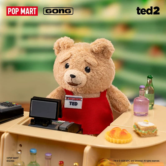POPMART泡泡玛特共鳴《Ted2》泰迪熊 Baby Ted可動毛絨掛件盲盒