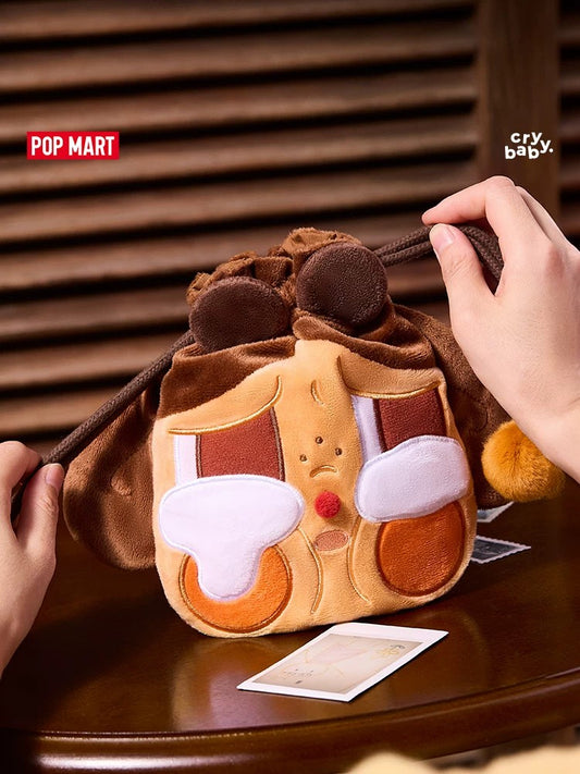 POPMART CRYBABY กระเป๋าเก็บของซีรีส์ Cry Factory หมีร้องไห้ กระต่ายร้องไห้