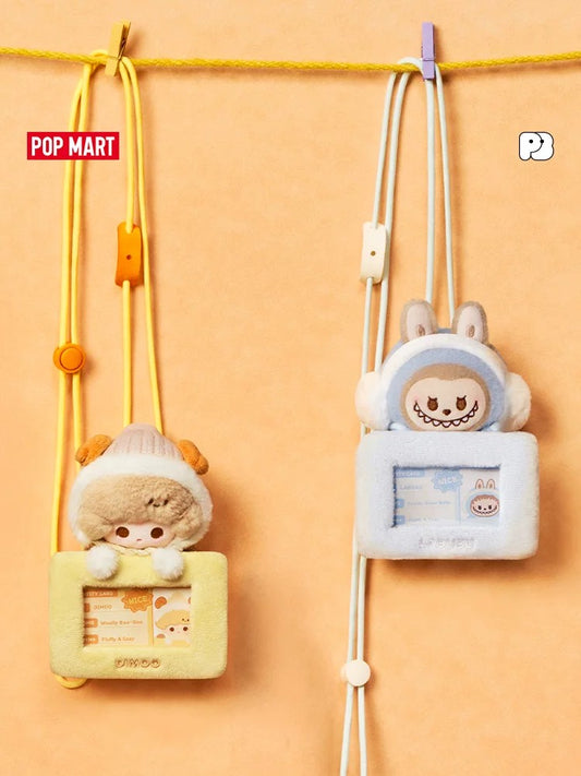 POPMART Bubble Mart Bubble Cute Little ซีรีส์ขนนุ่มอบอุ่น ที่ใส่บัตร อุปกรณ์แขวน กล่องสุ่มสินค้าประกอบ
