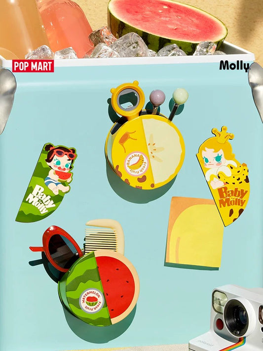 ชุดกล่องคลิปหนีบปิดกล่องแม่เหล็ก Baby Molly ซีรีส์ Fruit-Colored Scented Blind Box จาก POPMART