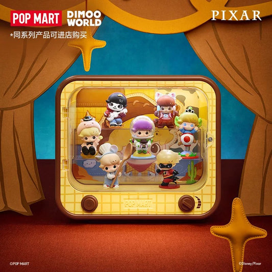 POPMART DIMOO WORLD × PIXAR, vitrina luminosa para televisor de la serie de colaboración