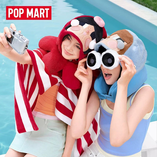 POPMART CRYBABY serie Lágrimas hasta formar un mar, accesorio 2 en 1 de almohada cervical y manta