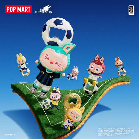 POPMART泡泡瑪特THE MONSTERS × FIFA開瓶器冰箱貼盲盒
