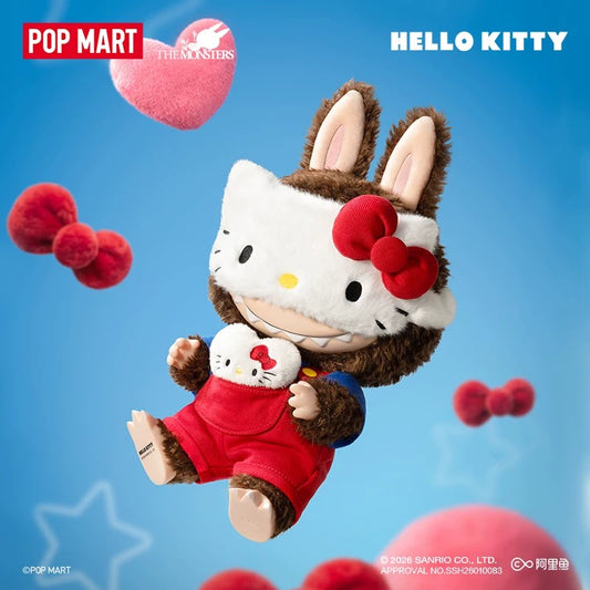 POPMART 泡泡瑪特 THE MONSTERS × HELLO KITTY 搪膠毛絨公仔拉布布