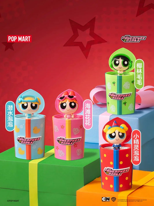 POPMART Pop Mart Las Supernenas Fiesta sorpresa serie de figuras decorativas en caja sorpresa