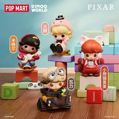 POPMART泡泡玛特 DIMOO WORLD × PIXAR siri kerjasama kotak misteri patung