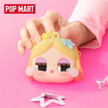 POPMART泡泡玛特CRYBABY SHINY SHINY系列耳机包棕色周边