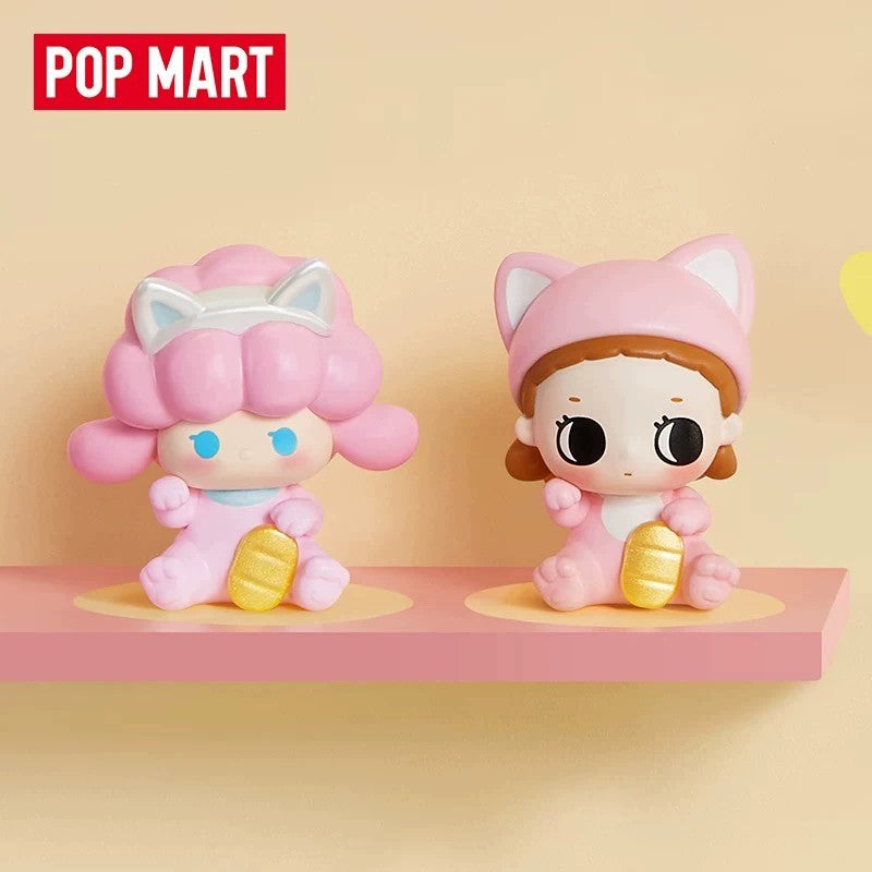 POPMART泡泡玛特泡泡萌粒 招财猫猫系列公仔盲袋