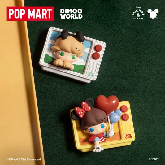 POPMART DIMOO WORLD × Disney: accesorio de caja sorpresa, imán de nevera de la serie