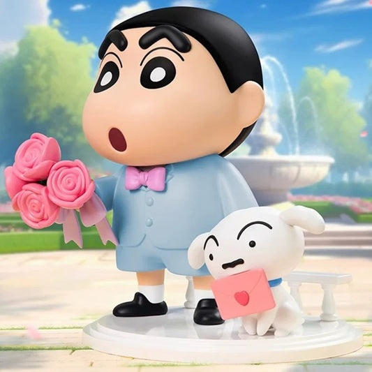 Figur Genggam Ukuran Sedang Buket Romantis Edisi Pertengahan November Crayon Shin-chan