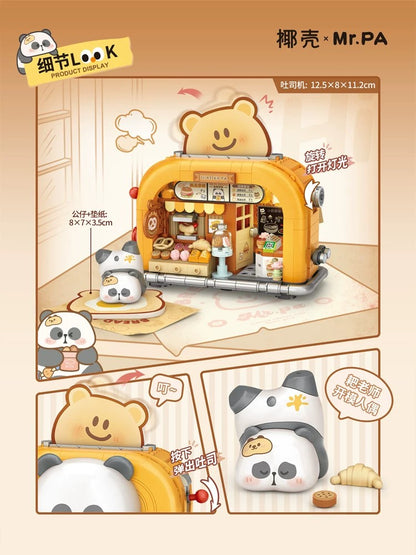 Bộ đồ gia dụng nhỏ của Tiểu Ba: đồ chơi lắp ráp máy nướng bánh mì Tiểu Ba