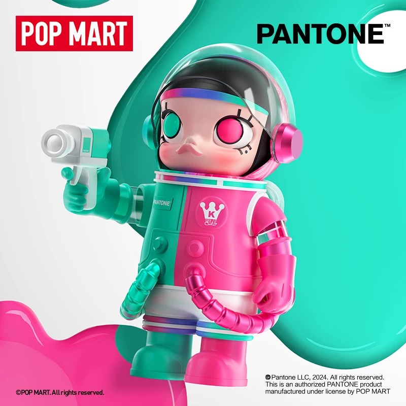 POPMART泡泡玛特MEGA SPACE MOLLY 1000% × 彩通摆件
