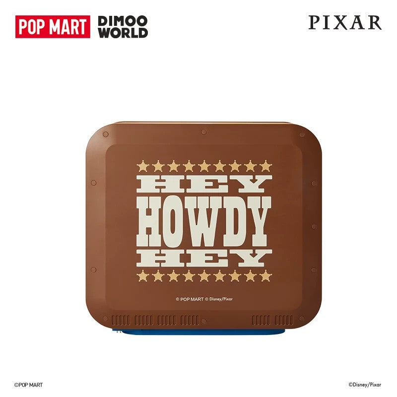 POPMART泡泡玛特DIMOO WORLD × PIXAR联名系列电视机发光展示盒