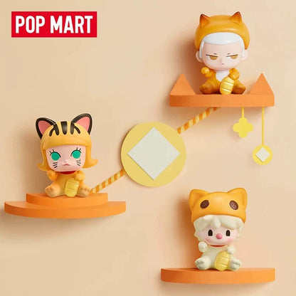 POPMART泡泡玛特泡泡萌粒 招财猫猫系列公仔盲袋